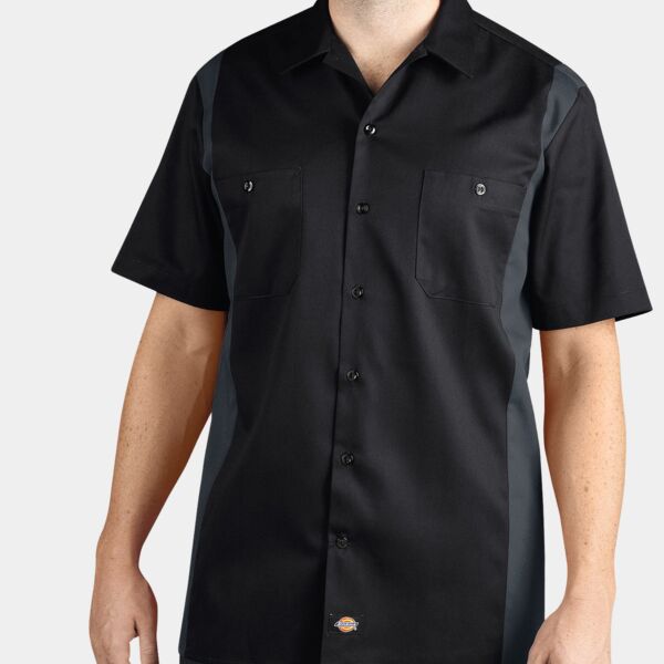 Men's Two-Tone Short-Sleeve Work Shirt Thumbnail