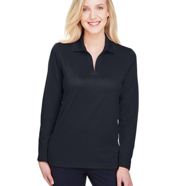 Devon & Jones Women's CrownLux Performance® Plaited Long Sleeve Polo DG20LW Women's CrownLux Performance® Plaited Long Sleeve Polo Thumbnail