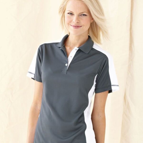 Women's Colorblocked Moisture Free Mesh Polo Thumbnail