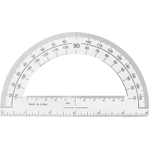 Sparco  Plastic Protractor, 6" Ruler Base, Clear Thumbnail