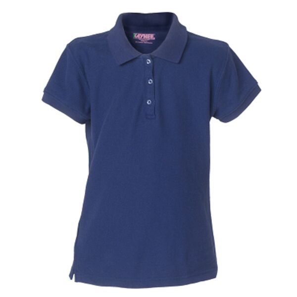 Girls Fitted Pique Polo Short Sleeve Thumbnail
