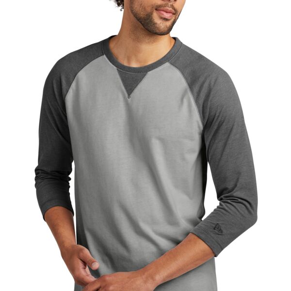 Sueded Cotton 3/4 Sleeve Baseball Raglan Tee Thumbnail