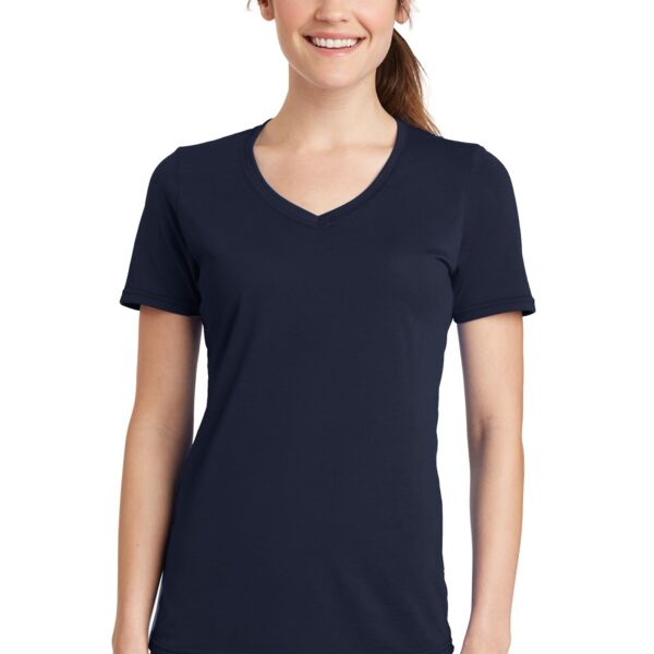 Ladies Essential Blended Performance V Neck Tee Thumbnail