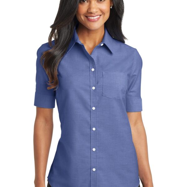 Ladies Short Sleeve SuperPro ™ Oxford Shirt_SS Thumbnail